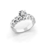 Round and Oval Cut Lab Grown Diamond Engagement Ring 1.87Ct 14K Fine Gold