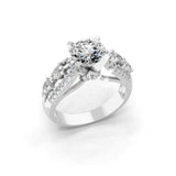 Lab Grown Diamond Radiant Round Cut 2.02Ct 14K Fine Gold Ring
