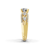 Lab Grown Diamond Radiant Round Cut 2.02Ct 14K Fine Gold Ring