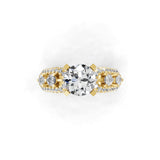 Lab Grown Diamond Radiant Round Cut 2.02Ct 14K Fine Gold Ring