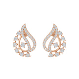 Excellent Circle prong set Stud Earrings Lab Grown Diamond 1.16Ct Fine Gold