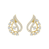 Excellent Circle prong set Stud Earrings Lab Grown Diamond 1.16Ct Fine Gold