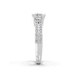 Three Stone Engagement Ring Lab Grown Diamond 14K Fine Gold 1.60Ct