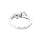 14K Fine Gold Lab Grown Round Cut Diamond Twisted Ring 1.52Ct