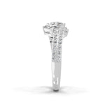 14K Fine Gold Lab Grown Round Cut Diamond Twisted Ring 1.52Ct