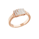 0.25Ct Lab Grown Diamond Vintage Engagement Ring 14K Fine Gold