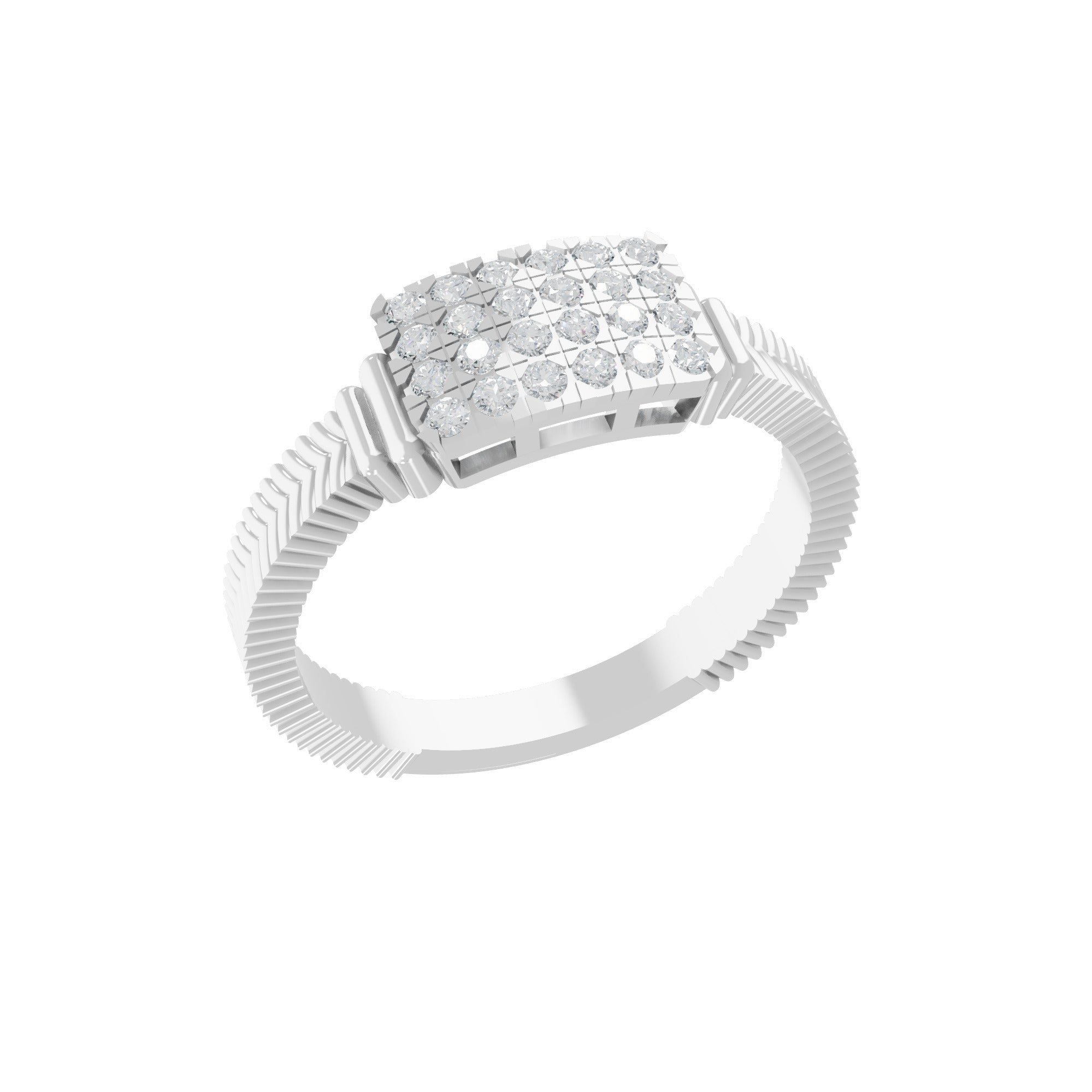 0.25Ct Lab Grown Diamond Vintage Engagement Ring 14K Fine Gold