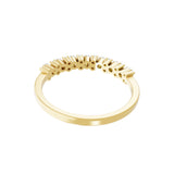 Half Eternity Minimalist Ring Lab Grown Diamond 0.41Ct 14K Fine Gold