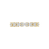 Half Eternity Minimalist Ring Lab Grown Diamond 0.41Ct 14K Fine Gold