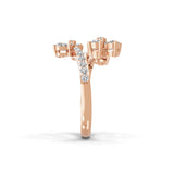 1.06Ct 14K Fine Gold Lab Grown Diamond Multi Shape Open Promise Ring