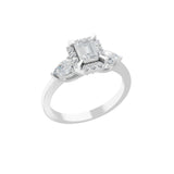 Emerald Cut Lab Grown Diamond 1.20Ct 14K Fine Gold Ring