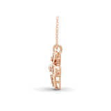 0.40Ct Flower Pendant 14K Fine Gold Necklace Lab Grown Round Cut Diamond