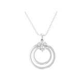 Lab Grown Round Diamond Charm Circular Pendant Necklace 0.45Ct 14K Fine Gold
