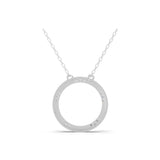 Round Cut 0.24Ct Lab Grown Diamond Circle Pendant Necklace 14K Fine Gold