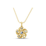 Floral Cluster Pendant 14K Fine Gold 2.01Ct Lab Grown Round Diamond Necklace