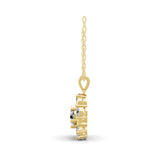 Floral Cluster Pendant 14K Fine Gold 2.01Ct Lab Grown Round Diamond Necklace