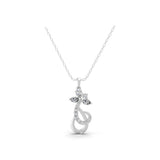 Charm Pendant 0.86Ct Lab Grown Multi Cut Diamond Necklace 14K Fine Gold