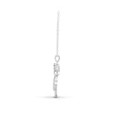 Charm Pendant 0.86Ct Lab Grown Multi Cut Diamond Necklace 14K Fine Gold