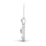 0.97Ct Round Cut Lab Grown Diamond Hexagonal Pendant 14K Fine Gold Necklace