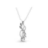 Marquise Cut 0.72Ct Lab Grown Diamond 14K Gold Leaf Design Pendant