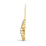 Marquise Cut 0.72Ct Lab Grown Diamond 14K Gold Leaf Design Pendant