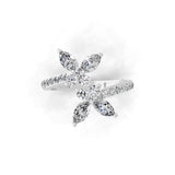 Marquise Butterfly Lab Grown Diamond Ring 1.31Ct 14K Fine Gold