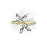 Marquise Butterfly Lab Grown Diamond Ring 1.31Ct 14K Fine Gold