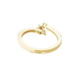 Bypass Style Butterfly Ring 14K Gold Round Marquise Lab Grown Diamond 0.64Ct