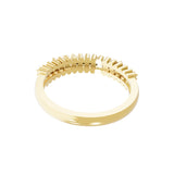 0.34Ct Lab Grown Multi Cut Diamond Zigzag Stackable Ring 14K Fine Gold