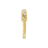 0.34Ct Lab Grown Multi Cut Diamond Zigzag Stackable Ring 14K Fine Gold
