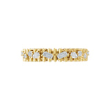 0.34Ct Lab Grown Multi Cut Diamond Zigzag Stackable Ring 14K Fine Gold