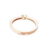 Round Oval Cut Lab Grown Diamond Band Ring 0.55Ct
