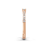 Round Oval Cut Lab Grown Diamond Band Ring 0.55Ct