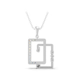 1.08Ct Round Pear Lab Grown Diamond 14K Fine Gold Geometric Pendant Necklace