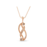 14K Fine Gold Lab Grown Round Cut Diamond Infinity Pendant 0.78Ct Necklace