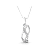 14K Fine Gold Lab Grown Round Cut Diamond Infinity Pendant 0.78Ct Necklace