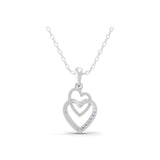 0.26Ct Heart Shape Pendant Lab Grown Round Cut Diamond 14K Fine Gold