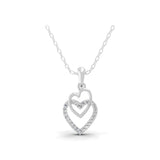 0.26Ct Heart Shape Pendant Lab Grown Round Cut Diamond 14K Fine Gold