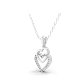 0.26Ct Heart Shape Pendant Lab Grown Round Cut Diamond 14K Fine Gold