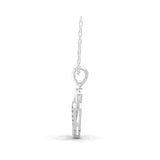 0.26Ct Heart Shape Pendant Lab Grown Round Cut Diamond 14K Fine Gold