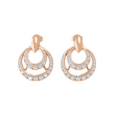 1.04Ct Lab Grown Diamond Round Cut Dangle Earrings 14K Fine Ring