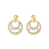 1.04Ct Lab Grown Diamond Round Cut Dangle Earrings 14K Fine Ring