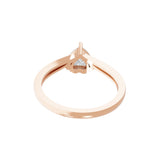 1.07Ct Heart Shape Lab Grown Diamond Engagement Ring 14K Fine Gold