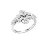 Bezel Set Round Cut Lab Grown Diamond 0.43Ct 14K Fine Gold