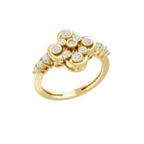 Bezel Set Round Cut Lab Grown Diamond 0.43Ct 14K Fine Gold