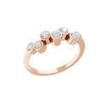 Round Cut Lab Grown Diamond 0.60Ct 14K Fine Gold Minimalist Ring