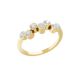 Round Cut Lab Grown Diamond 0.60Ct 14K Fine Gold Minimalist Ring
