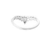Lab Grown Round Pear Diamond 0.97Ct Crown Style Ring 14K Fine Gold