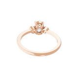 Lab Grown Diamond Three Stone Ring 14K Fine Gold 0.88Ct