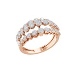 1.43Ct Lab Grown Round Cut Diamond Statement Ring 14K Fine Gold